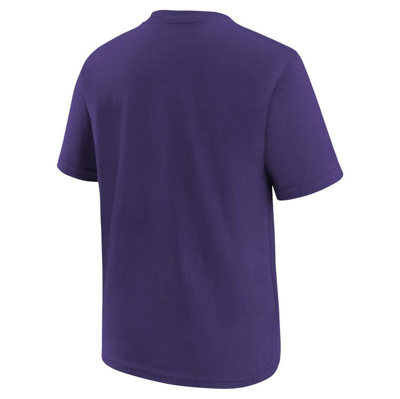 Shop Jordan Brand Youth  Purple Charlotte Hornets Essential Swoosh T-shirt