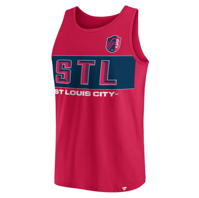 Shop Fanatics Branded Red St. Louis City Sc Run Angle Tank Top