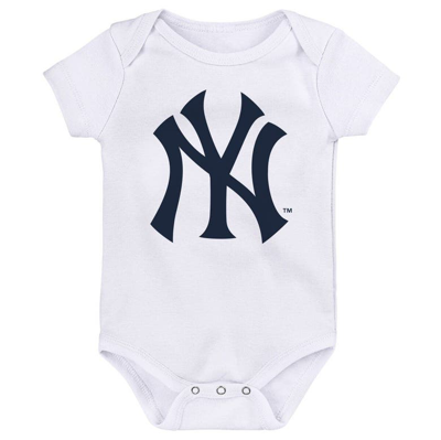 Shop Outerstuff Newborn & Infant Heather Gray/navy/white New York Yankees Minor League Player Three-pack Bodysuit Se