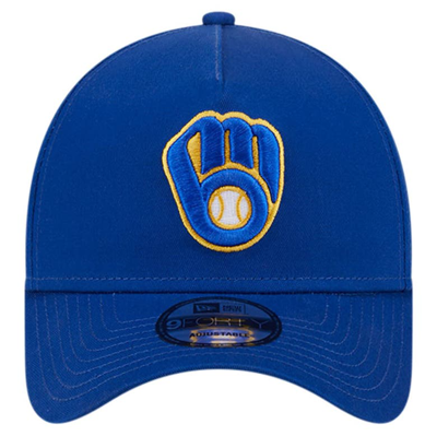Shop New Era Royal Milwaukee Brewers Team Color A-frame 9forty Adjustable Hat