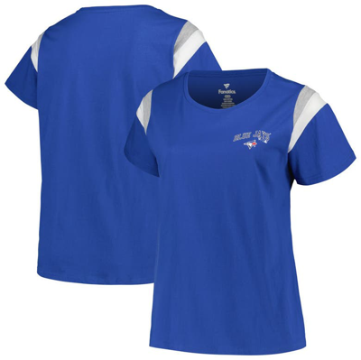 Shop Profile Royal Toronto Blue Jays Plus Size Scoop Neck T-shirt