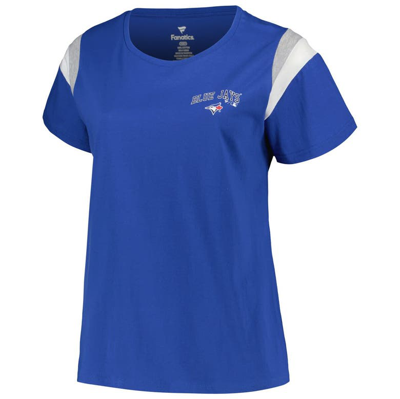 Shop Profile Royal Toronto Blue Jays Plus Size Scoop Neck T-shirt