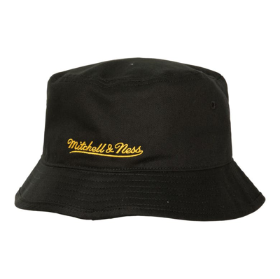 Shop Mitchell & Ness Black Los Angeles Lakers 50th Anniversary Bucket Hat