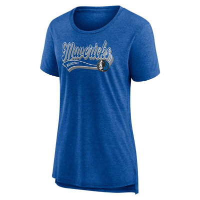 Shop Fanatics Branded Heather Royal Dallas Mavericks League Leader Tri-blend T-shirt