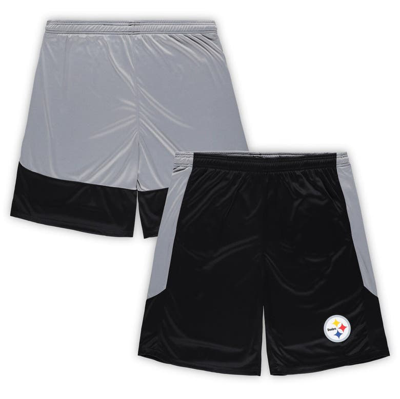 Shop Fanatics Branded Black Pittsburgh Steelers Big & Tall Team Logo Shorts