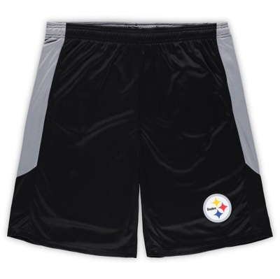 Shop Fanatics Branded Black Pittsburgh Steelers Big & Tall Team Logo Shorts