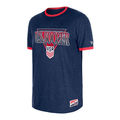 Shop 5th And Ocean By New Era 5th & Ocean By New Era Navy Usmnt Throwback Ringer T-shirt