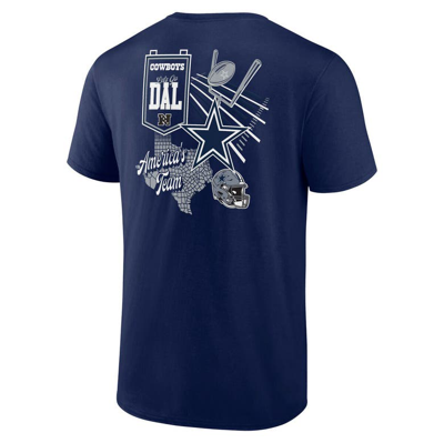 Shop Fanatics Branded Navy Dallas Cowboys Split Zone T-shirt