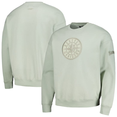 Shop Pro Standard Green Seattle Mariners Neutral Drop Shoulder Pullover Sweatshirt