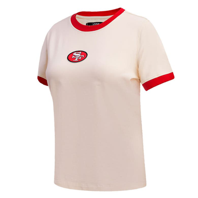 Shop Pro Standard Cream San Francisco 49ers Retro Classic Ringer T-shirt