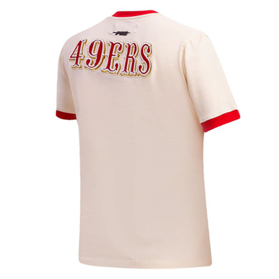 Shop Pro Standard Cream San Francisco 49ers Retro Classic Ringer T-shirt