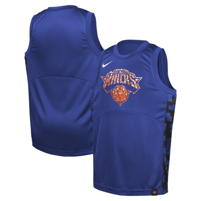 Shop Nike Youth   Blue New York Knicks Courtside Starting Five Team Jersey