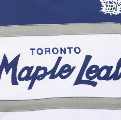 Shop Mitchell & Ness White/blue Toronto Maple Leafs Head Coach Pullover Hoodie