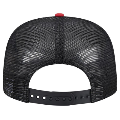 Shop New Era Black Miami Heat Arch A-frame Trucker 9fifty Snapback Hat