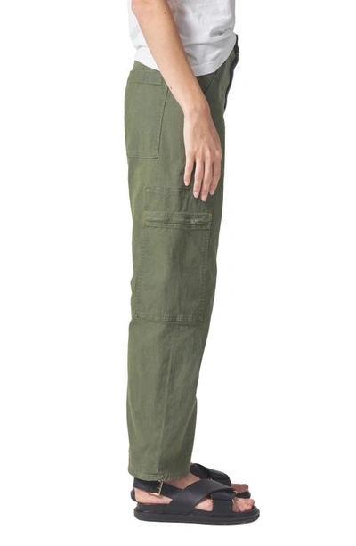 Shop Citizens Of Humanity Marcelle Low Rise Barrel Cargo Pants In Surplus