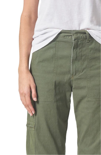 Shop Citizens Of Humanity Marcelle Low Rise Barrel Cargo Pants In Surplus