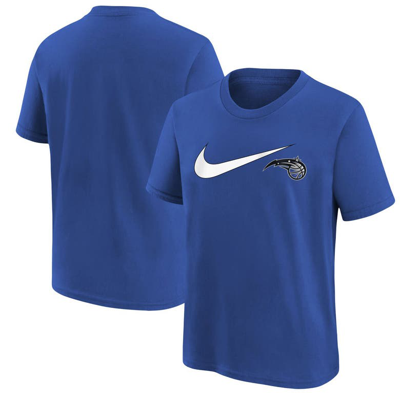 Shop Nike Youth  Blue Orlando Magic Swoosh T-shirt
