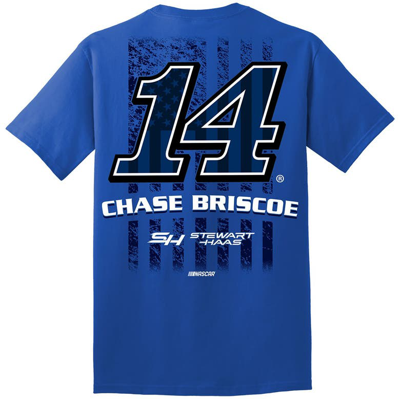 Shop Stewart-haas Racing Team Collection  Royal Chase Briscoe Flag T-shirt
