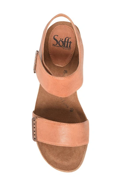 Shop Söfft Verdi Ii Wedge Sandal In Luggage