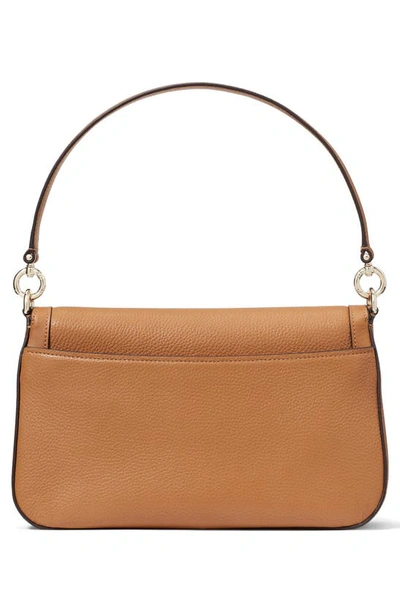 Shop Kate Spade Hudson Pebble Leather Shoulder Bag In Bungalow
