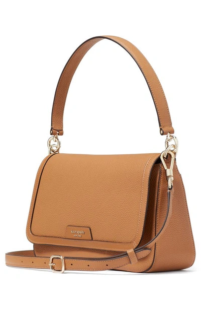 Shop Kate Spade Hudson Pebble Leather Shoulder Bag In Bungalow