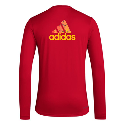 Shop Adidas Originals Adidas Red Real Salt Lake Local Pop Aeroready Long Sleeve T-shirt