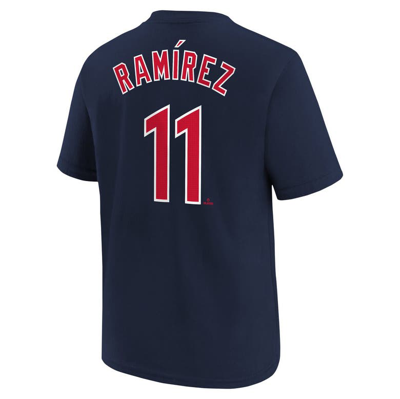 Shop Nike Youth  Jose Ramirez Navy Cleveland Guardians Home Player Name & Number T-shirt