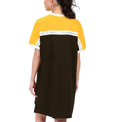 Shop G-iii 4her By Carl Banks Brown/gold San Diego Padres Circus Catch Sneaker Dress