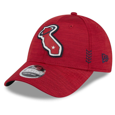 Shop New Era Red Los Angeles Angels 2024 Clubhouse 9forty Adjustable Hat