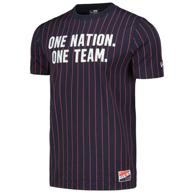 Shop 5th And Ocean By New Era 5th & Ocean By New Era Navy Usmnt Throwback Pinstripe T-shirt