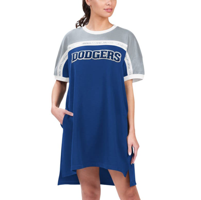 Shop G-iii 4her By Carl Banks Royal/gray Los Angeles Dodgers Circus Catch Sneaker Dress