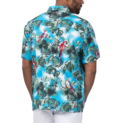 Shop Margaritaville Light Blue Martin Truex Jr Jungle Parrot Party Button-up Shirt