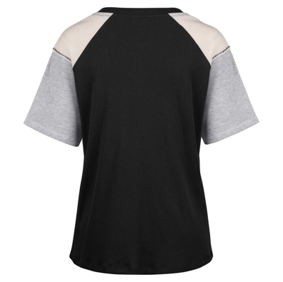 Shop 47 ' Black Lsu Tigers Underline Harvey Colorblock Raglan Henley T-shirt