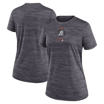 Shop Nike Charcoal Baltimore Orioles City Connect Practice Velocity T-shirt