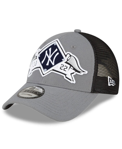 New Era Gray New York Yankees 2022 Division Series Winner Locker Room 9forty Snapback Hat In Gray