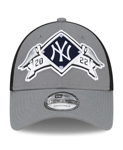 New Era Gray New York Yankees 2022 Division Series Winner Locker Room 9forty Snapback Hat In Gray