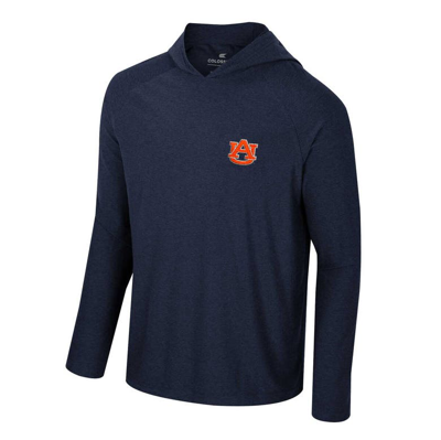Shop Colosseum Navy Auburn Tigers Cloud Jersey Raglan Long Sleeve Hoodie T-shirt