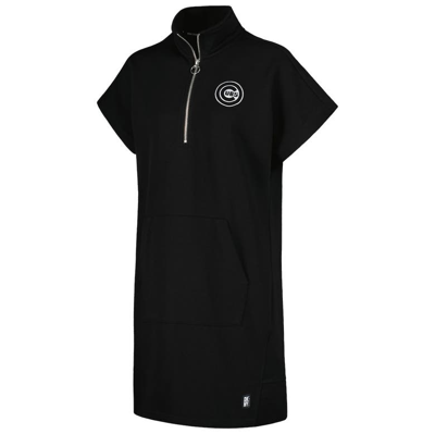 Shop Dkny Sport Black Chicago Cubs Emily Quarter-zip Sneaker Dress