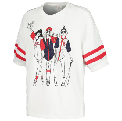 Shop G-iii 4her By Carl Banks White St. Louis Cardinals Winners Half-sleeve Fashion Top