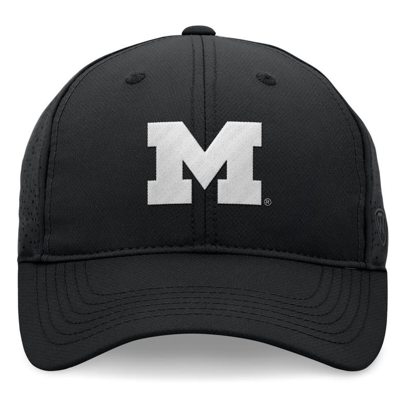 Shop Top Of The World Black Michigan Wolverines Liquesce Trucker Adjustable Hat