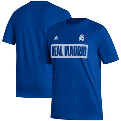 Shop Adidas Originals Adidas Blue Real Madrid Culture Bar T-shirt
