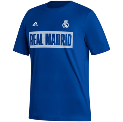 Shop Adidas Originals Adidas Blue Real Madrid Culture Bar T-shirt