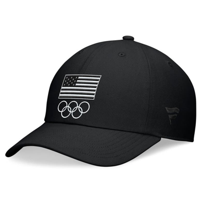 Shop Fanatics Branded Black Team Usa Blackout Adjustable Hat