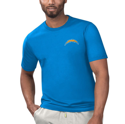 Shop Margaritaville Powder Blue Los Angeles Chargers Licensed To Chill T-shirt
