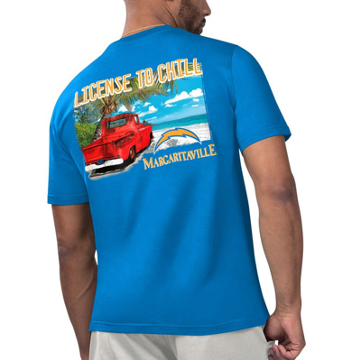 Shop Margaritaville Powder Blue Los Angeles Chargers Licensed To Chill T-shirt