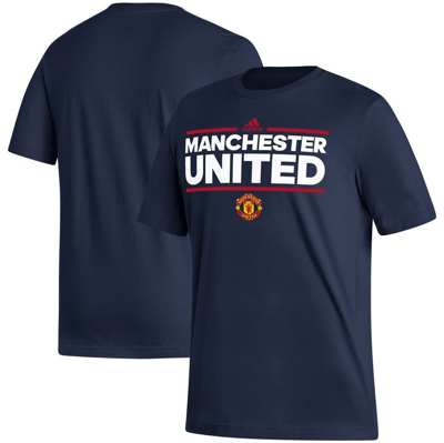 Shop Adidas Originals Adidas Navy Manchester United Dassler T-shirt