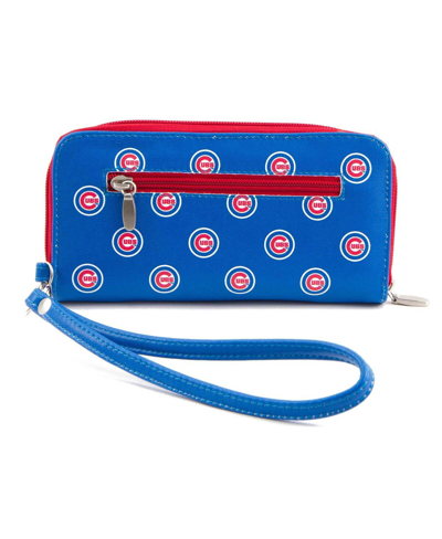 Shop Eagles Wings Women's Chicago Cubs Zip-around Wristlet Wallet In Blue