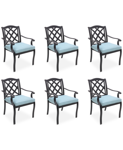 AGIO WYTHBURN MIX AND MATCH LATTICE OUTDOOR DINING CHAIRS, SET OF 6, CREATED FOR MACY'S 