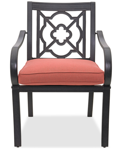 Shop Agio St Croix Outdoor Dining Chair In Peony Brick Red