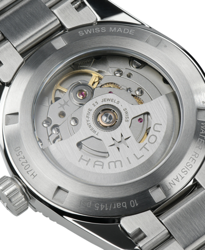 Hamilton Women's Swiss Automatic Khaki Field Expedition Stainless Steel Bracelet Watch 37mm In Silver